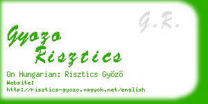 gyozo risztics business card